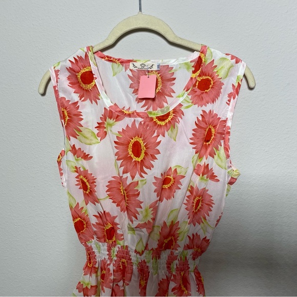 (5/$25‎ SALE ✅) Drunken Tango Sleeveless Smocked Waist Pullover Sundress  XXL - Picture 4 of 8